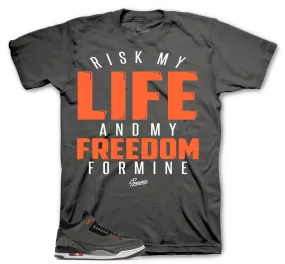 Retro 3 Fear Shirt - My Life - Charcoal